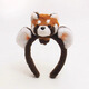 Danqin cute little raccoon plush headband for women, face wash, makeup headband, facial mask, special hairpin hair accessories, autumn and winter little raccoon plush headband