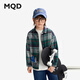 Maqidun (MQD) MQD children's clothing boys' quilted plaid shirt winter clothing children's thickened warm plaid shirt jacket Green Plaid 110