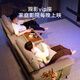 顾家家居（KUKA）零靠墙现代简约电动功能皮沙发客厅6196【燕麦色】三人位2电动