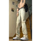 Chaohandu 2025 New Jeans Frühlings- und Herbst Sommer-Casualhose Dünne Schlankhosen Amerikanische Vibe Scimitar Mikro-Flüssigkeitshose Black-G825 m (100-115jin [Jin gleich 0,5 kg])