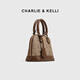 CHARLIE&KELLI CK品牌包包女包复古贝壳包单肩腋下包女士2025新款手提斜挎包 棕色【代写贺卡 品牌礼袋 】