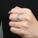 Jin Duoxi Pt950 platinum couple ring crushed ice platinum ring men and women plain ring ring proposal wedding knot No. 10 weighs about 3.2-3.3 grams and is about 4mm wide