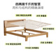 Genji Wood Language all solid wood bed Nordic style small apartment bedroom furniture oak bed modern simple master bedroom 1.5m1.8m double bed solid wood color low-berth luminous bed reclining version oak 1800mm*2000mm frame structure