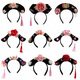 Yinmi (ENRMIIV) Imperial Concubine's Palace Style Hairband Queen Zhen Huanzi Hanfu Headwear Flag Head Retro Headband Hairpin Female 6# Niu Hulu Zhen Huan Hairband (Pink)
