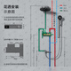 Hansgrohe (Hansgrohe) Entorno de ducha oculto alemán esencia de lluvia Conjunto de ducha de cobre Pantalla digital Pantalla digital pre-incrustada Ducha Integrada Integrada Ducha Integrada [Gun Gray KS701] Pantalla digital inteligente + plataforma de almacenamiento