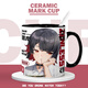 Jue District Zero Ailian Hai Girl Peripheral Zweidimensionales Trinkbecher Keramik 1 Porzellan Becher Geburtstagsgeschenk Ornament Weiße Mk1105 Exquisite Keramik-Tasse + Löffel + Tasse Deckel