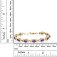 GEM STONE KING bracelet for women 925 silver 8.55 carats set with colored gemstones simple and fashionable amethyst as a birthday gift for girls