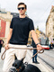Mr. Clothes Cool Comfortable Round Neck Short Sleeve T-shirt 2024 Summer New Fashion Fashion Men's Clothes Clothes Clearance AT12398 Osin Black M(170) All Size