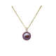 Nanzhi Edison Demon Purple Natural Round Pearl Pendant 18K Gold Year of the Rabbit Ears Zircon Necklace Zhuji Danshuiqiang Edison Pearl Pendant (excluding chain) 18K Gold 12-13mm