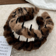Miao Yijia High Headband Women's Face Wash Pressing Hairband Wide Hairband Broken Hair Going Out High-Quality Pressing Hairband New Adult Plush Leopard Print Hairband Light Brown