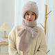 Changyin New Winter Knitted Snow Hat Cycling Warm Mom Fashionable Ear Protection Baotou Hat Women's Hat Scarf All-in-One Hat Elegant Camel