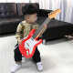 Jingqiao Kinder großer Größe spielt Jungen und Mädchen Simulation Ukulele Elektronische Gitarrenspielzeugmusik Anfänger Musikinstrument grenzüberschreitende A-Style Red E-Gitarre ~ String Induktion Lademodell