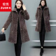 Zoval Cashmere Coat Women's Medium Long Coat Women's Wool Coat Fur One-piece Sheepshear Fur Coat 2023 New Mink Coat Women's Young Style - Brown 2XL version is too large Recommended 140-150 Jin [Jin is equal to 0.5 kg]