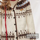UNIFREE Fair Isle Wool Sweater Women's Autumn New Soft Hooded Loose Versatile Slim Cardigan Apricot One Size