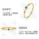 Ming brand jewelry 18K gold color gold K yellow forest sugar cube inlaid with colored zirconium ring for women CSW0091 pricing total about 0.88-1.07 grams No. 13