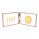 
The same double-sided transparent triple folding photo frame of the world-born star, 5-inch 678-inch glass metal picture frame empty frame album, rose gold two-pair - horizontal style 1 6-inch glass surface (photo 10.2*15.2cm)