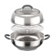 Aistar hot pot steaming household 304 stainless steel pot clear soup pot stew frying pot clever steam gas induction cooker universal pot ZS28E5Q shopping mall same style 28cm 28cm