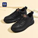 Hailan Home Hla Herrenschuhe Casual Schuhe Brettschuhe atmungsaktive Sportschuhe [Chinesischer Valentinstag] Schwarzer Höhe-verstärkter Modell 40