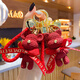 Marca moderna de la marca Wool Bear Bear Key Chain for Women Exquisito Key Pending Car Key School Bag Bag Cadena Cadena Key Wool Rabbit-Red