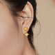 Lukfook Jewelry Pure Gold Four Seasons Flowers Bloom Love Wedding Gold Earrings Earrings Price Approximately 2.67g