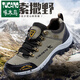 Woodpecker official new men's shoes winter sports shoes casual breathable outdoor shoes waterproof and non-slip travel shoes men's thick-soled hiking shoes 14088h standard plus fleece black brand high-end flagship 38