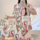 Ins style three-piece set high-value HelloKitty new pajamas women's cartoon spring and summer home clothing set KK14108 M [recommended 80-100Jin [Jin equals 0.5 kg]]