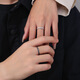 AIF Night and Dawn Couple Ring 999 Pure Silver Couple Ring Zhong Jiujiu Birthday Gift for Girlfriend and Boyfriend 999 Pure Silver Night and Dawn Couple Ring (Next Day Delivery from a Nearby Warehouse)