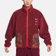Nike Jacke Herrenkleidung 2024 Spring CNY Dragon Jahr Limited New Drei-Hook Imitation Lammstand Halsband Sport Casual Clothing FZ6194-677/Rot 2xl