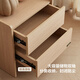 Quanyou Home Furnishings Wood Style Double Drawn Bedside Table Chinese Simple Bedroom Storage Cabinet Storage Small Cabinet Furniture