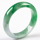 Private oil green half mountain and half water jadeite bracelet for women Burmese ice waxy jadeite (processed) jade bracelet as a gift for mother. The inner diameter of the bracelet is 54-55mm.