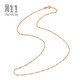 Chow Sang Sang water wave chain rose gold color gold versatile plain chain clavicle chain women 03818N18KR40 cm
