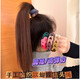 Korean version of high-looking hand-woven rubber band bow hair tie with high elasticity for ponytail without hurting the hair, mixed color 2 pieces