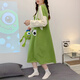 
Cotton companionship long-sleeved nightgown for women in spring and autumn cotton sweet cute duck pajamas 2024 new large-size pregnant women's home clothes 16863 M