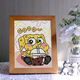 Gao Kaitai Cross Stitch Children's Simple Plastic Needle Handmade Material Bao Yugui Cartoon Embroidery 142 14225*20 cm Cross Stitch + Peach Wood Frame