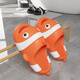 QYCKABY Children's Slippers for Boys and Girls Baby Summer Indoor Home New Cartoon Cute Bath Non-Slip Sandals for Big Children Orange Clown Fish 24-25 Inner Length 17.5cm