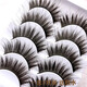 Dancing eyelashes, super thick and dense, long and curled false eyelashes for women, natural soft, simulated and comfortable stage makeup, thick false eyelashes, false eyelashes, 5 pairs 14mm