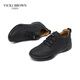 VICKI BROWN VB men's shoes French brand new business casual shoes simple versatile leather shoes comfortable autumn and winter shoes for men black 40