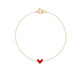 AHKAH thiran heart necklace 18K gold imitation coral small red heart necklace women's jewelry gift AB1647010100 small size