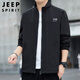 JEEP SPIRIT Jeep Jacket Men's Assault Jacket Men's Autumn and Winter Men's Casual Loose Stand-up Collar Top Black XL