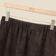 She pool plus velvet skirt 2025 winter new women's textured elastic waist slit mid-length skirt