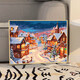 
galison winter lights Christmas DIY digital oil painting handmade coloring gift ins Feng Gaowei decorative painting hanging painting qx15841 60*80cm thick solid wood inner frame + exquisite outer frame (