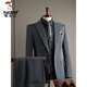 Woodpecker (TUCANO) suit men's suit slim Korean style professional suit suit men's business formal sense groom's wedding clothing dark gray (suit + trousers) XL/52