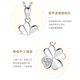 MZMZ four-leaf clover platinum necklace women's platinum diamond pendant Chinese Valentine's Day gift for girlfriend and wife's birthday Luxury model-four-leaf clover platinum necklace free engraving exquisite gift box