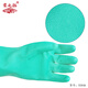 Guantes de nitrilo espesado y extendido resistente a los productos químicos de goma Corrosión resistente a la corrosión resistente al alcalón