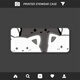Guan Yue funny cat glasses box portable anti-pressure portable myopia glasses eye box sunglasses student storage couple style two black cats-glasses box-glasses cloth