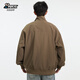 Popeye American Flying Harrington Jacket Men's Autumn and Winter Baseball Couple Cleanfit Jacket DJ15 Brown XL