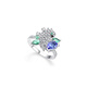 Muye natural colored gemstone 925 silver tanzanite ring parrot ring original design jewelry ring 11-12# 0.73 carat