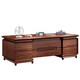 Ningqiu Luoge (NICHLORT) new Chinese style executive desk ebony wood solid wood boss desk desk president desk file cabinet cowhide sofa coffee table 2.4 meters boss table ebony wood