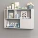 Huili's customized storage cabinet wall-mounted punch-free wall-mounted wall cabinet wall-mounted wall cabinet bookcase wall bookshelf storage rack solid wood color frame white door 120 long 20 deep