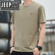 T-shirt à manches courtes de jeep spirit khaki pour hommes 2025 T-shirt américain décontracté décontracté pour hommes 3886 noir M [100-120jin [Jin est égal à 0,5 kg]]]